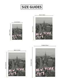 1pc Frameless New York City Wall Art, NYC Skyline Print Poster, Retro Pink Travel Themed Decor, Vintage Girly Aesthetic Wall Decor For Bedroom, Dorm, Apartment, Party Decoration And Gift Idea, Cityscape Posters, Room Decor Bedroom, Dorm Essentials College Room, Urban Home Decor, Travel Inspiration Print