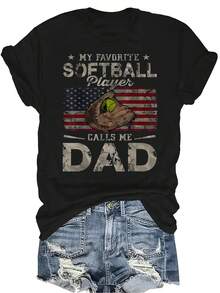 Camiseta con patrones interesantes para mujer y unisex, de verano, casual, transpirable, con personalidad, cuello redondo, manga corta, estilo urbano, versátil, adecuada para adolescentes y adultos - Negro - Ver 1