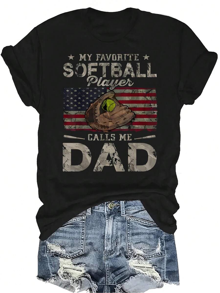 Camiseta con patrones interesantes para mujer y unisex, de verano, casual, transpirable, con personalidad, cuello redondo, manga corta, estilo urbano, versátil, adecuada para adolescentes y adultos - Negro - Ver 1