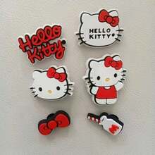 Sanrio 8 piezas Flor de agujero de dibujos animados de Sanrio Cinnamoroll, decoración desmontable versátil para sandalias/pantuflas, accesorios para zapatos, decoraciones, decoración de bolsos, regalo de fiesta de cumpleaños/vacaciones, accesorios de Halloween, accesorios lindos para botas, accesorios para zapatos de novia de tacón para la boda