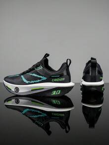 L.S.W.P 男士交叉训练休闲跑鞋，舒适精细的材质鞋面提供轻盈清爽的跑步体验，稳定有弹性的鞋跟提供顺畅的跑步缓冲和轻松自由的行走，轻盈有弹性的外底具有高弹性和防滑耐磨，低帮系带设计可自由调节，有多种颜色可供选择，适合男女，适合跑步、户外徒步旅行和日常休闲穿着。 - 黑色 - 查看 5