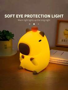 CAPYBARA Orange Night Light, [Modern Cute Capybara Small Night Light] - With 30-Minute Timer And Touch Control, Adds Ambiance To Rooms, Suitable For Bedroom And Living Room, Fun Home Decor, Great As A Gift, Comes With USB Cable, Bedside Tap Lamp, Sleep Companion Bedside Lamp, Birthday And Christmas Gift, Fits Various Rooms, Perfect Gift!
