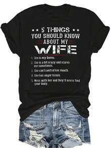 Camiseta con patrones interesantes para mujer y unisex, de verano, casual, transpirable, con cuello redondo, manga corta, estilo urbano y versátil, adecuada para adolescentes y adultos - Negro - Ver 1