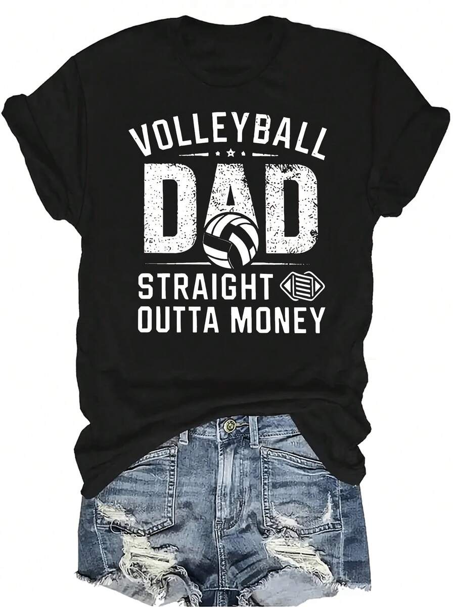 Camiseta con patrones interesantes para mujer y unisex, de verano, casual, transpirable, con cuello redondo, manga corta, estilo urbano y versátil, adecuada para adolescentes y adultos - Negro - Ver 1