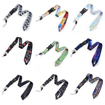 Periodic Table Chemistry Lanyard Keychain Detachable Rainbow ID Badge Holder Lanyard Keychain Printed Neck Strap Phone Strap With Detachable Clip, Suitable For Teacher Thanksgiving Gift, Rainbow