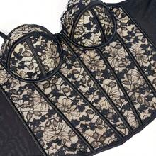 #9211 Lace French-Style Design Suspender Vest, Elegant Niche Body Shaping Underwear, Women Wear Fish Bone Tops, Women's Group Tight-Fitting Breasts, Women's Clothing - 黑色 - 查看 5