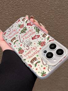 1pc Christmas Element Design Fashionable White Phone Case With Anti-Fall, Scratch-Resistant, Full-Body Protection, Suitable For Travel Lovers, Halloween Gift, Compatible With IPhone XR/11 Pro Max/7P/8P/12 Pro/12 Pro Max/13 Pro/13 Pro Max/14 Pro/14 Pro Max/15 Pro/15 Pro Max/14/15Plus/16E/16 Pro/16 Pro Max/SMART8/Galaxy A55/Galaxy A15/Galaxy S23/S24/S25 Ultra - White - View 4