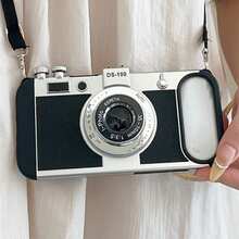 1pc Vintage 3D Apple Shape Phone Case With Strap, Compatible With IPhone 17/17 Pro/17 Air/17 Pro Max, S24 Ultra/S25 Ultra/S25/S25 Plus, Shockproof TPU+PC Material