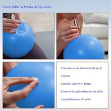 Pelota Pilates de 25cm/65cm ,Mini Pelotas de Yoga,Ball de Ejercicio Grande Antipinchazos,Pelotas para Fisioterapia Chica Antideslizante,Ideal para Entrenamiento de Equilibrio,Fuerza del Núcleo - azul - Ver 11