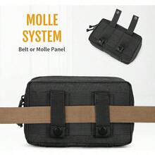 CamGo Tactical Molle Admin Pouch Military EDC Utility Bag Horizontal Modular Pouches With Removable Inner Accessory Pockets