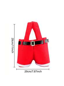 1-częściowa torba na prezenty świąteczne z kieszonką – wykonana z poliestru, idealna na prezenty noworoczne i świąteczne