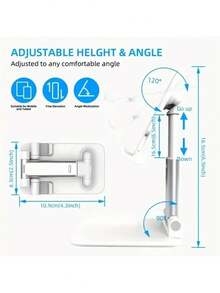 1 Pc Multifunctional Mobile Phone Stand, Desktop Slouchy Bedside Tv Watching Folding Portable Tablet Live Broadcast Support Bracket Random Color