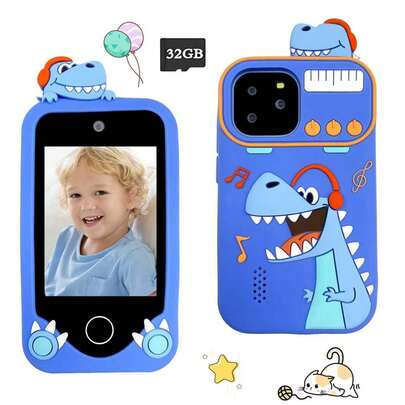 26 Letters Learning Story Book Children's Phone Toy, 2.8" HD Touch Screen, Christmas Birthday Gift, Learning Reward Gift, Includes 32GB Storage Card