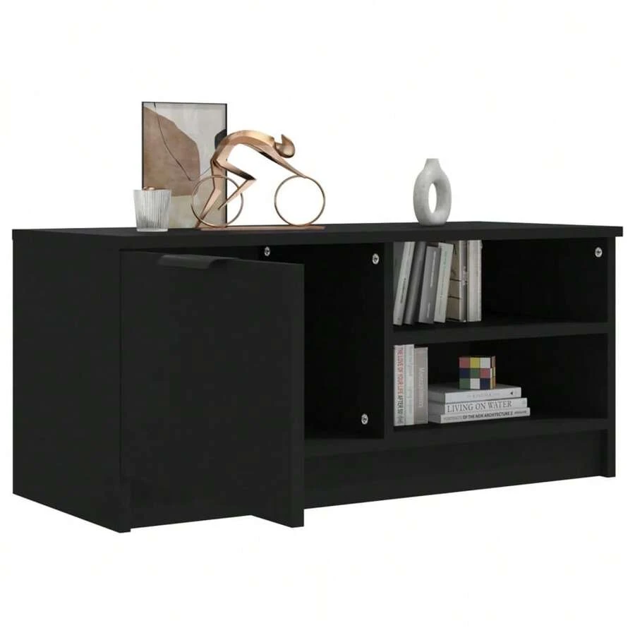 vidaXL TV-Schrank Schwarz 80 x 35 x 36,5 cm Holzwerkstoff