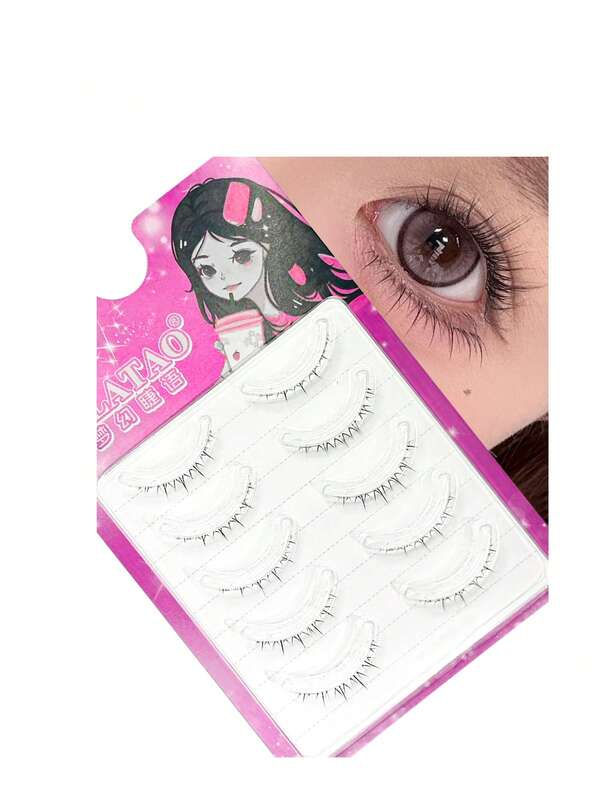 5 Pairs Small Flame Lower False Eyelashes Natural Wispy Anime Big Eyes Effect Daily Makeup Reusable Easy Apply Beginner Friendly Root To Tip Defined Lightweight Comfortable