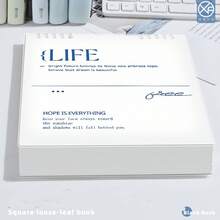 1pc Random Minimalist Square Loose-Leaf Notebook, Detachable Notepad, High-Quality Lined/Grid Notebook, Suitable For Student Rewards, Office Records, Gifts For Friends