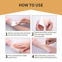 Temporary Tattoo Cover-Up Patches Waterproof Sweatproof Full Covering Scar Tattoo Concealing Body Flaws Ultra-Thin Soft Breathable Invisible Skin Tone Tapes Suitable For Tattoos/Scars/Birthmarks - 米色 - 查看 3