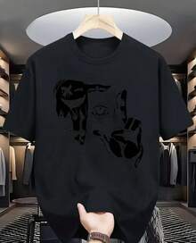 CAMISETA CAMISA MASCULINA ESTILOSA 100% ALGODÃO MARCA FAMOSA GOLA REDONDA CASUAL ESTAMPAMDA RESISTENTE REFORÇADA LANÇAMENTO