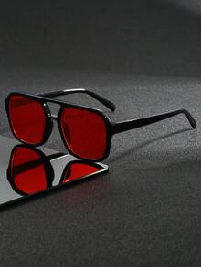 1 par de gafas de moda de verano para hombres con marco de PC personalizado, bisagras de metal, adecuadas para atuendos de moda, decoración de fiestas, viajes al aire libre, vacaciones en la playa
