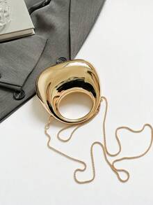 时尚亚克力手包 - 新月设计，优雅的社交名人晚装包，配有可拆卸肩带，个性化时尚配饰 - 彩色 - 查看 5