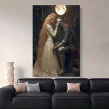 Framed Canvas 1pc  Framed Canvas Art Print Of Medieval European Queen And Knight - Romantic Wall Decor For Living Room, Bedroom, Office, Or Bar - Historical Theme With Wooden Frame, Bedroom Wall Art | Romantic Wall Decor | Detai Costume Art, Medieval Room Decor - Modern Minimalist Canvas Wall Art, Abstract Textured Design, Neutral Cream Palette Wall Art, Geometric Line Art, Large Framed Canvas, Nordic And Japandi Wabi-Sabi Styles, Boho Chic Wall Hanging, Mid-Century Modern Art, French Country Decor, Vintage Botanical Prints, Light Luxury Home Decor, Living Room Decor Above Couch,  Bedroom Headboard Art Piece, Statement Piece For Entryway And Hallway, Zen-Inspired Home Office Decor, Kitchen Wall Art, Art For Powder Room, Nursery Wall Decor, Above Fireplace Mantel Decor, Calming Atmosphere Wall Art, Feng Shui Art For Love And Wealth, Motivational Quote Print, - 框架 - 查看 3