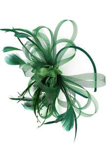 1 Pc Fascinators Hat For Women Tea Party Headband Kentucky Derby Wedding Flower Mesh Hair Clip