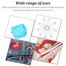 50 Pcs Stainless Steel Safety Pins With Locking Closures For Clothing Fastening And Diaper Securing 4CM Length Durable And Reliable For Everyday Use In Fashion Crafting And Baby Care Applications - trắng - Xem 5