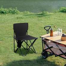 ZOOYII 2 Sillas Plegables Camping, Sillas Playeras, Silla De Camping Portátil con Bolsa De Almacenamiento, Lona Impermeable Plegables para Jardin, Playa O Pesca (Negro) - 1 - Ver 2