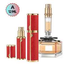 Super Fiber Leather-Clad Alloy, Premium Travel Perfume Bottle, Perfume Spray Pump, Fill Perfume Spray From The Bottom Of The Bottle, Refillable Mini Perfume Dispenser /5ML Capacity