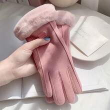 Women's Warm Insulated Winter Gloves With Touchscreen Capability - Windproof And Thermal, Soft Thermal Lined, Beige/Black/White/Gray/Brown - Suitable For Skiing, Cycling, Driving, Outdoor Activities - Machine Washable, Comfortable, Compatible With Touchscreen Devices, Thermal Lined For Warmth, Ergonomic Design, Essential For Autumn/Winter, Available In Multiple Colors - Multicolor - View 3