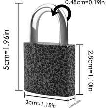 Medium-Sized Padlock With 3 Identical Keys, Suitable For Lockers, School Lockers, Toolboxes, And Gym Lockers. Color: Black. - Black - View 5