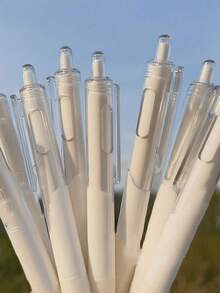 5/3/2/1 05mm Druckfüller, weißer Stifthalter, schwarze Mine (Schwarz ist die Farbe der Mine), Prüfungsstift. Internet-Berühmtheit einfacher und sehr attraktiver Druckfüller. Ein Muss zu Beginn der Schulzeit. Ein Stift, der sich reibungslos schreiben lässt. Geeignet für Büro, Studium, Notizen, Schreiben und Prüfungen, Schulsaison-Schreibwaren, Bestseller-Stift für Studenten und Büros.