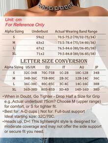 1pc Apricot Front Closure Ribbed Women's Bra, Front Hook Padded Bra, Strapless Bandeau, Can Replace Your Own Preferred Cup Pads - Apricot - View 2