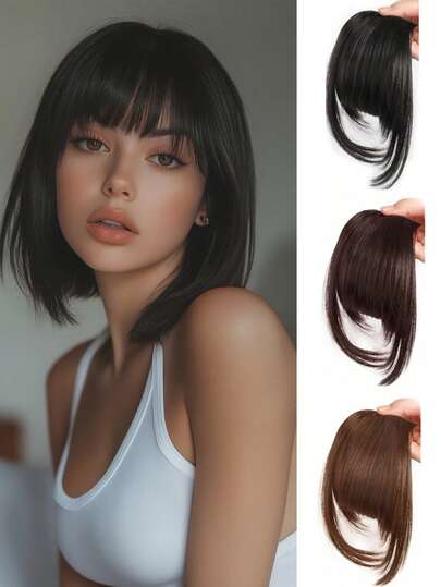 Synthetic Wig Bangs For Women With Sideburns European And American Bangs With Hairpin Wig Natural Bangs, Claw Clips, Hair Claws, Clips For Hair, Hair Slide, Hair Barrettes