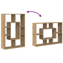 Librería Larryhot roble craft 63x20x90 cm de madera industrial, resistente y duradera, fácil de montar, estilo decorativo, adecuadA, Para guardar adornos, figuras, libros, pequeños objetos, etc. - Marrón - Ver 8