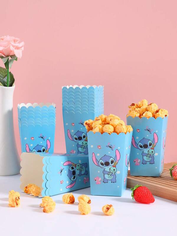 Disney 10/25 صندوق فشار بتصميم الغرز القابل للتخلص منه، صناديق تغليف زخرفية لمرة واحدة، صناديق طعام، صناديق حلويات، صناديق وجبات خفيفة، لوازم حفلات، مناسبة لمختلف الحفلات والتجمعات