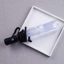 1 pièce Parapluie de voyage pliable léger à 8 baleines, vêtement de pluie mode décontracté pour les trajets et les sorties par temps de pluie