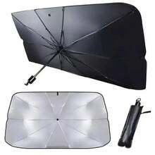 1 pieza Parasol para parabrisas de coche, parasol para parabrisas de coche plegable, fácil de almacenar y usar, adecuado para todos los tamaños de parabrisas de coche