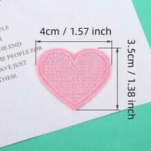 20 Pcs Heart Patches Iron On Heart Patches Clothes Dress Hat Jeans Backpack Mixed Color