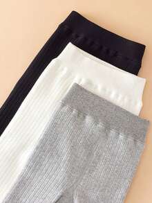 1 双女童紧身裤加厚保暖，冬季款式，婴儿幼儿打底裤儿童七分紧身裤，经典黑、白、灰，简约风格，适合外穿和日常穿搭