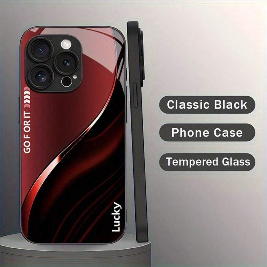 Compatible With Samsung Galaxy S25, S24, S23, S22, S21, S20 FE And Other A Series Models, The New Fashionable Glass Mobile Phone Case, Compatible Withi Phone17/IPhone17Pro/IPhone17Pro Max 16 15 14 13 12 11 Pro Max And Other Models - Trộn màu 2 - Xem 1