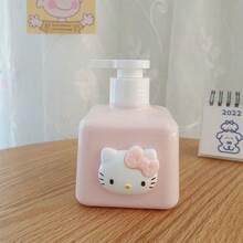 Sanrio Hello Kitty Refillable Dispenser Bottle - Cute Cartoon Cat Design, Pink & White Color, PVC-Free, Suitable For Shampoo, Hand Wash, And Dish Soap, Bathroom Storage & Organization Companion. - Multicolor - View 9