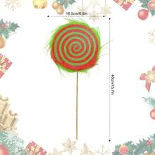 1/3pcs Christmas Decorative Candy Cane Plush Stick, Red & White Striped Fuzzy Lollipop Twig, Christmas Tree Wreath Accessories Home Decor Christmas Decorations Room Decor Winter