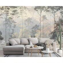 Hazy Forest Wall Mural Abstract Nature Landscape Wallpaper Background Wall Decoration PatternsNonselfAdhesive - 壁畫225127x77 - 查看 4