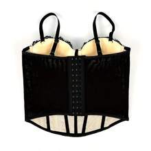 #9211 Lace French-Style Design Suspender Vest, Elegant Niche Body Shaping Underwear, Women Wear Fish Bone Tops, Women's Group Tight-Fitting Breasts, Women's Clothing - 黑色 - 查看 6