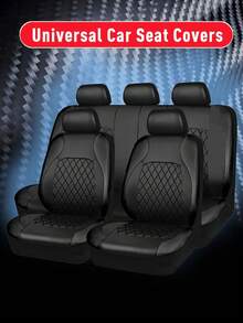 5座PU皮革汽车座椅套，通用，适合大多数轿车、SUV和皮卡