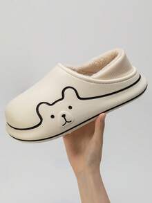 Pantuflas impermeables y térmicas para uso en exteriores en invierno, unisex. Zapatos antideslizantes sin talón para uso en interiores y en el hogar, para hombres/mujeres/jóvenes, lindos para otoño/invierno