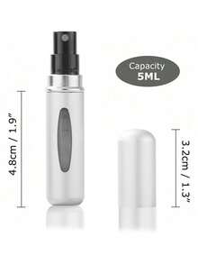 1/5ml Reusable Perfume Bottle, Valentine's Day Gift, Reusable Travel Perfume, Mini Perfume Bottle, Refillable Perfume Spray Bottle, Travel Essential, Multi-Color, Bottle, Spray Bottle, Mini Portable Empty Liquid Container, Travel Essential, Beach, Fall Decoration Travel, School Supply Storage Box, Back To School Essential - Silver - View 4