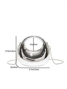 时尚亚克力手包 - 新月设计，优雅的社交名人晚装包，配有可拆卸肩带，个性化时尚配饰 - 彩色 - 查看 7