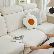 1pc Elastic Elastic Sofa Cushion Cover For All Seasons, Anti-Slip Sofa Cover, Living Room Sofa Protective Cover Suitable For L-Shaped Sofa And 1234-Seater Sofa - Beige - View 8